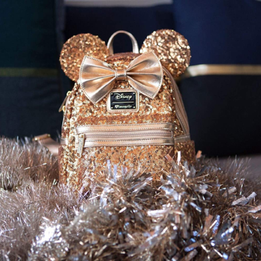 Loungefly Gold Sequin Mini Backpack