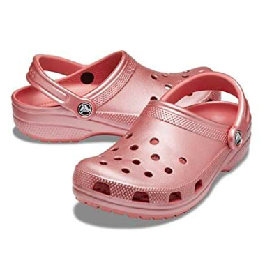 Metallic Pink Crocs
