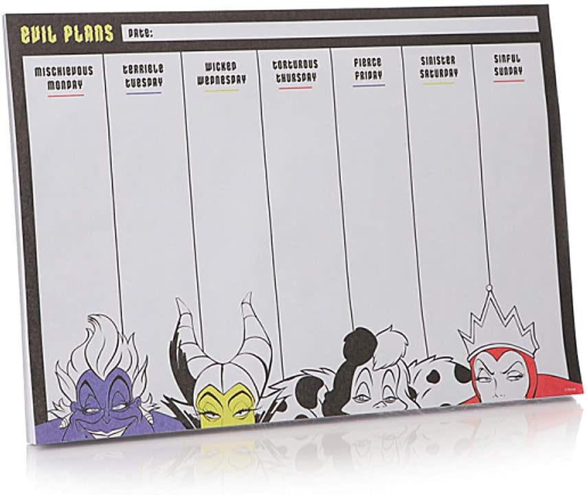 Villains Weekly Planner Pad
