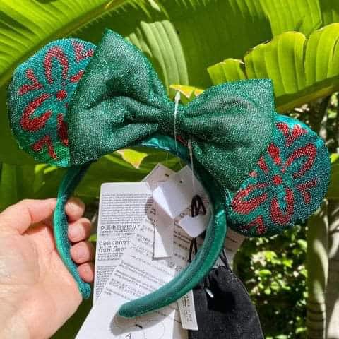 Green Sequin Minnie Ears