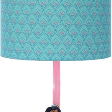 Colorful Aladdin Princess Jasmine Table Lamp with Magic Carpet Design, Disney Princess Home Decor, Kids Bedroom Lighting.