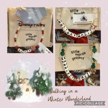 Little mermaid Christmas bracelet with beads and Disney themed charms.