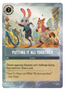 Rabbit and fox characters from Disney's fantasy world, colorful landscape background.