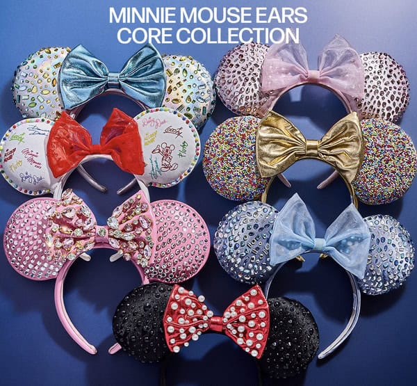 Versatile Disney Minnie Mouse ears headbands with bows, rhinestones, and colorful designs. Perfect for Disney fans and themed events.