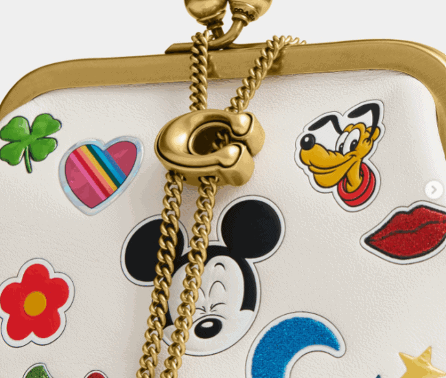 Colorful Disney stickers on stylish accessories. Perfect for Disney fans and fashionistas.