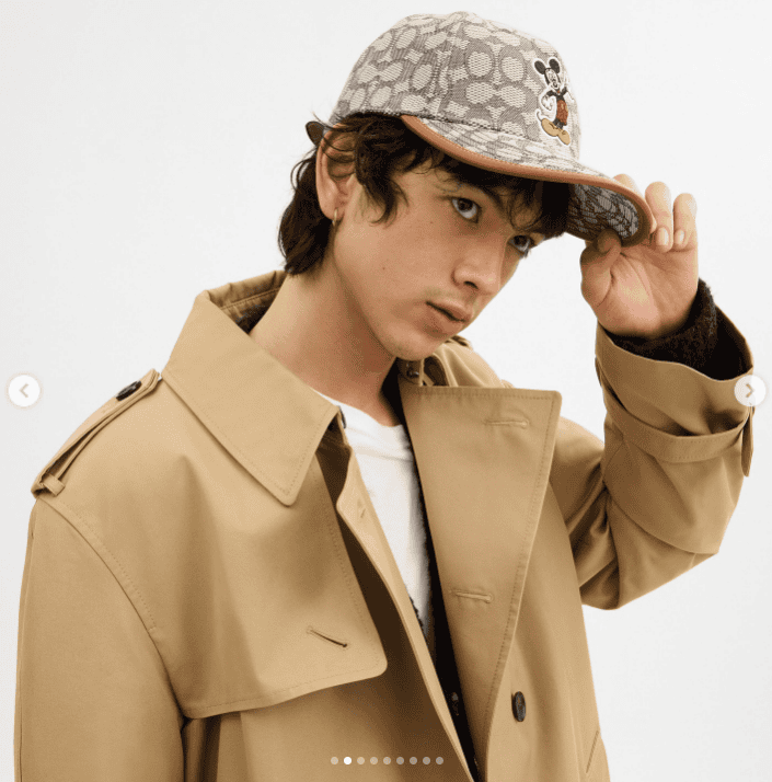 Disney Mickey Mouse baseball cap with designer pattern.