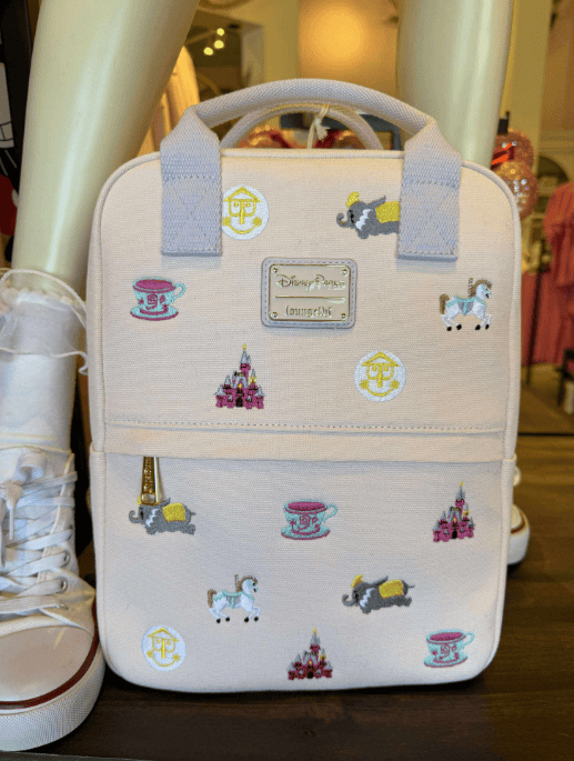 Colorful Disney-themed embroidered backpack perfect for Disney fans and fashionistas.