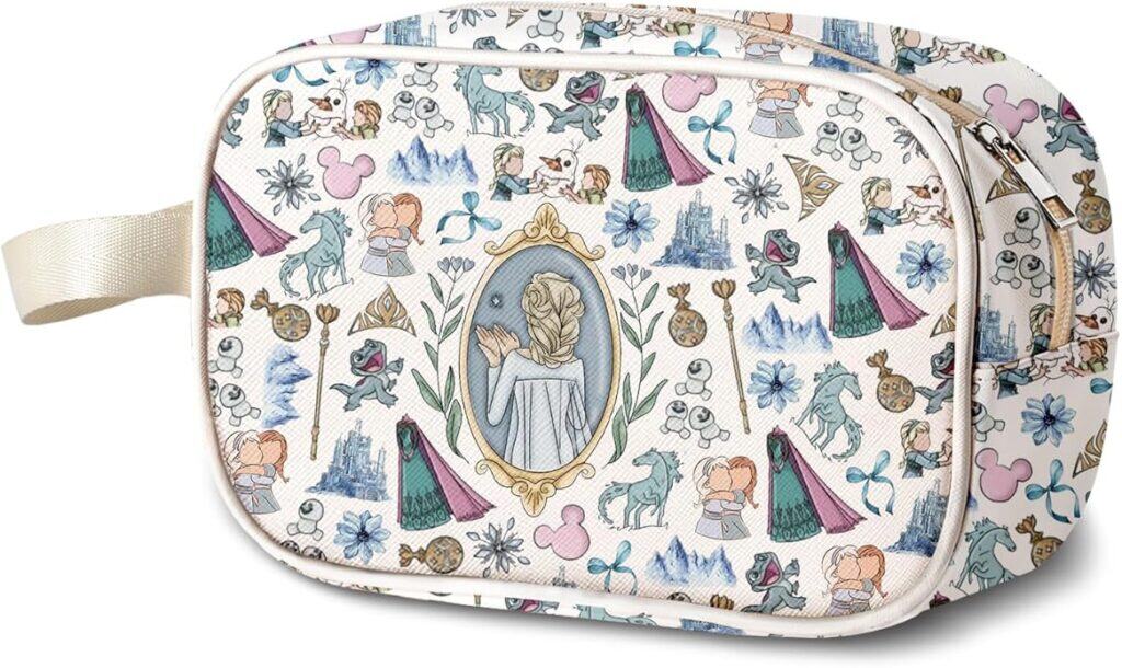 Colorful Disney princess-themed bag featuring beloved characters, castles, and magical motifs.