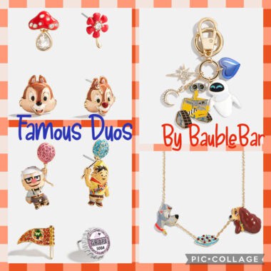 Colorful Disney character jewelry including Mickey Mouse, Baymax, and iconic Disney-themed charms.