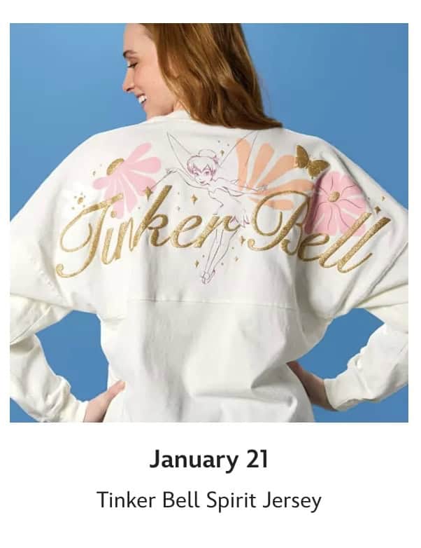 Disney Tinker Bell Spirit Jersey with glitter design.