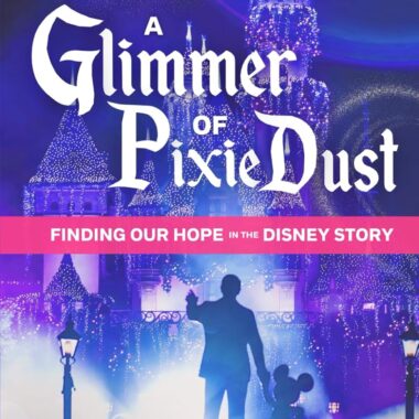 Magical Disney castle illuminated with sparkling lights at night.