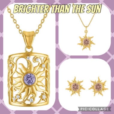 Sun Pendant Necklace with Matching Earrings and Ring.