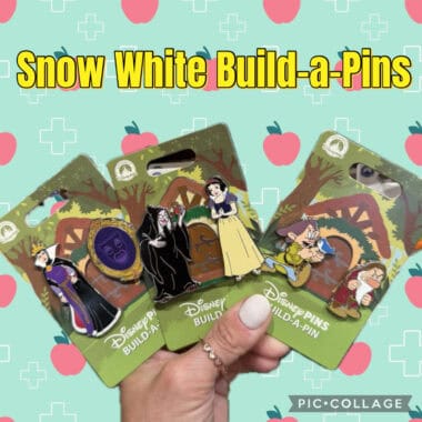Disney Snow White Build-a-Pins collectible enamel pins featuring classic characters.