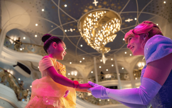 Disney Cruise Line summer 2027 itinerary with Disney characters and vibrant onboard entertainment.
