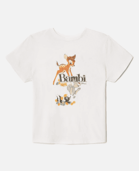 Cute Bambi Disney baby T-shirt with adorable animal print design.