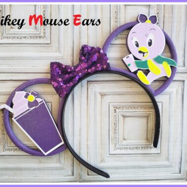 Disney Daisy Duck themed Mickey Mouse ears headband for kids and adults.