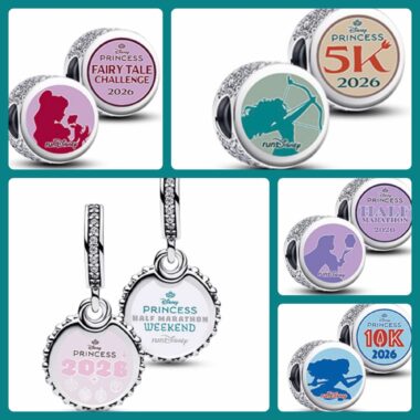Disney Princess themed jewelry and charms for runners and marathon enthusiasts.