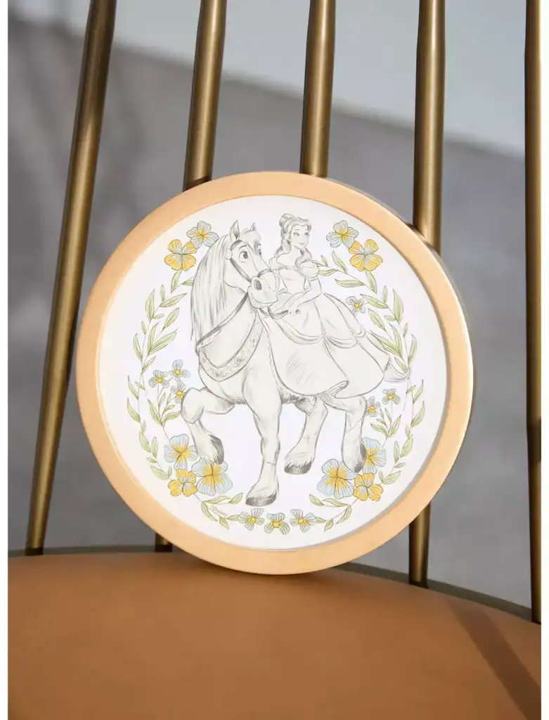 Disney princess riding a horse decorative plate.
