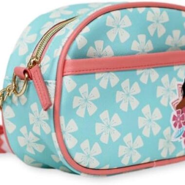 Cute Disney princess-themed mini bag with floral pattern and character illustration.