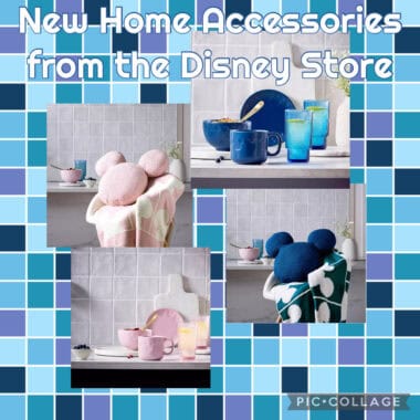 Disney home accessories in blue, pink, and white for a fresh, stylish look.
