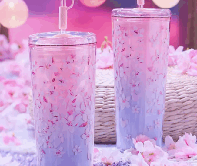Cherry Blossom Starbucks Tumbler for Spring Celebration.