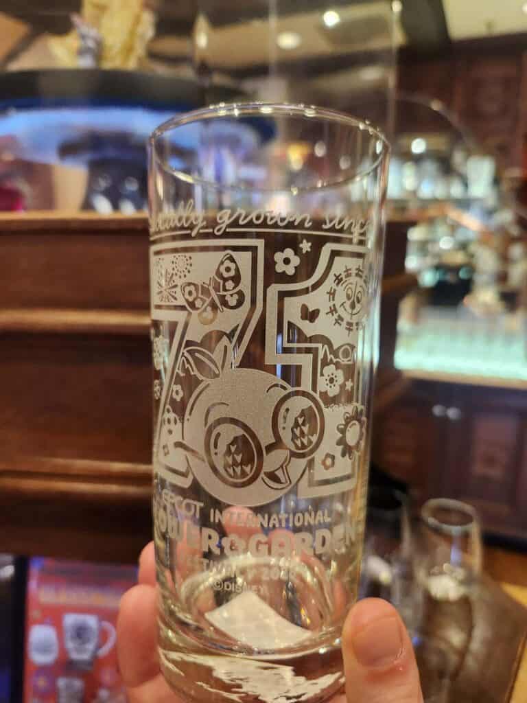 Disney themed glass with Mickey Mouse design.