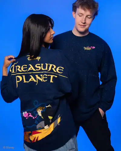 Disney Treasure Planet themed sweatshirt with characters and design.