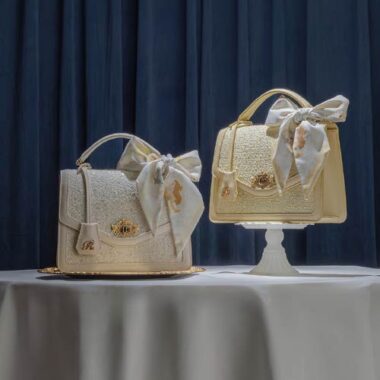 Disney fashion handbags with bows, gold details, and luxurious design.