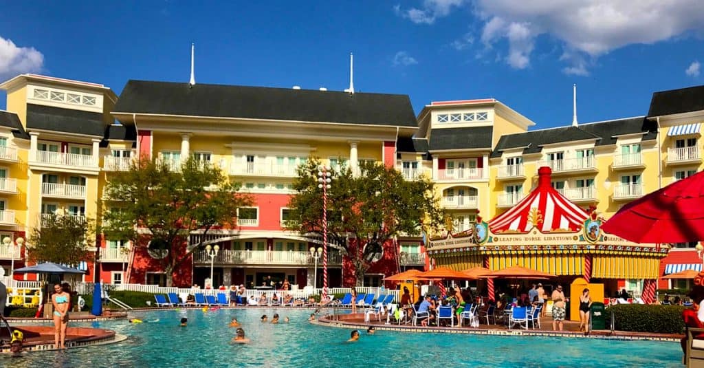Boardwalk pool area