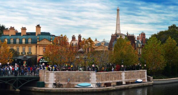 EPCOT France Pavilion from the bridge by International Gateway