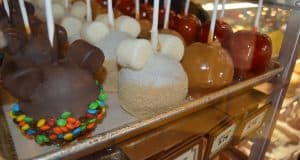 Candle apple desserts at Disney World.