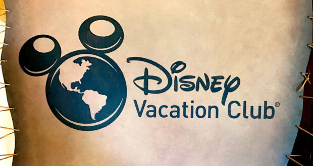Disney Vacation Club logo with a Mickey-shaped globe and "Disney Vacation Club" text, ideal for Disney fans planning magical getaways.