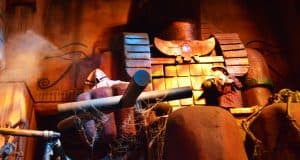 movie-ride scene of Egyptian temple