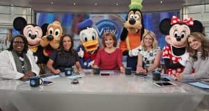 The View hosts join Mickey, Minnie, Goofy, Pluto, and Donald Duck on set for a special Walt Disney World celebration on ABC.