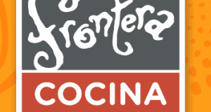 Frontera Cocina Mexicana logo in lively gray, red, and orange—ideal for Cinco de Mayo festivities at Disney Springs.