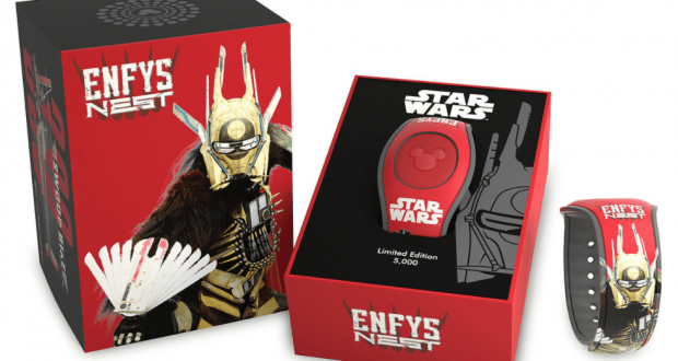 Enfys Nest MagicBand box set with Solo: A Star Wars Story art—an exclusive collectible for your Disney World visit.
