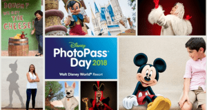 Disney characters and fans celebrate Disney PhotoPass Day 2018 at Walt Disney World Resort in a festive collage.