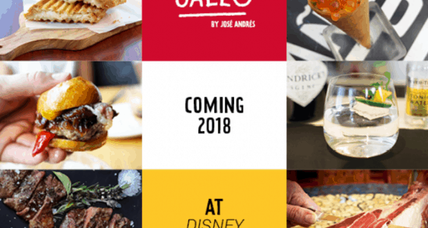 Colorful array of Jaleo dishes, José Andrés logo, and Disney Springs text: "Opening 2018! Join our Job Fair at Walt Disney World.