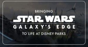 Concept art of Star Wars: Galaxy’s Edge, showcasing its debut at Disney Parks as revealed during Star Wars Celebration.