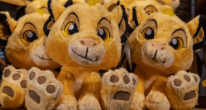 Snuggly Lion King plush toys with big eyes and paws are ready to roar off the shelves at Disney Parks merchandise locations.