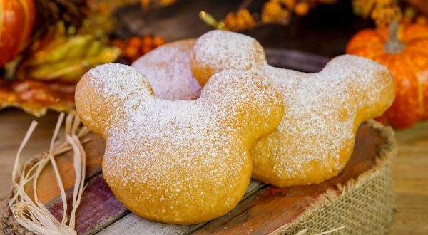 Mickey Mouse-shaped beignets dusted with powdered sugar, just like the iconic treats at Disney World’s Port Orleans French Quarter.
