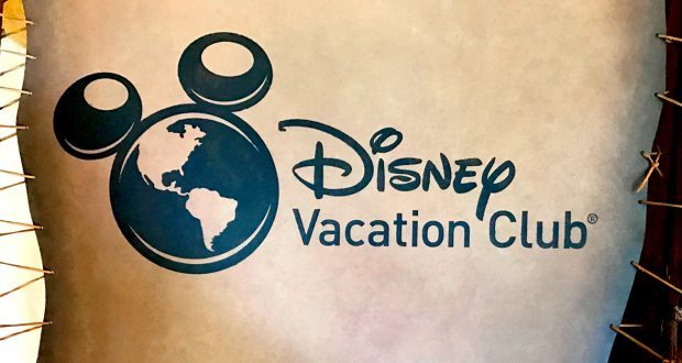 Disney Vacation Club logo with Mickey Mouse ears and globe on tan, marking the June reopening of beloved DVC Resorts for fans.