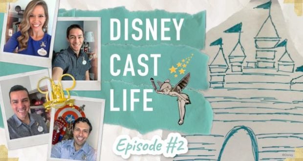 DisneyCastLife Episode #2 showcases beaming Cast Members, Disney Ambassadors, and a whimsical castle sketch with Tinker Bell.