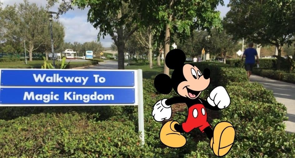 Walking to Magic Kingdom