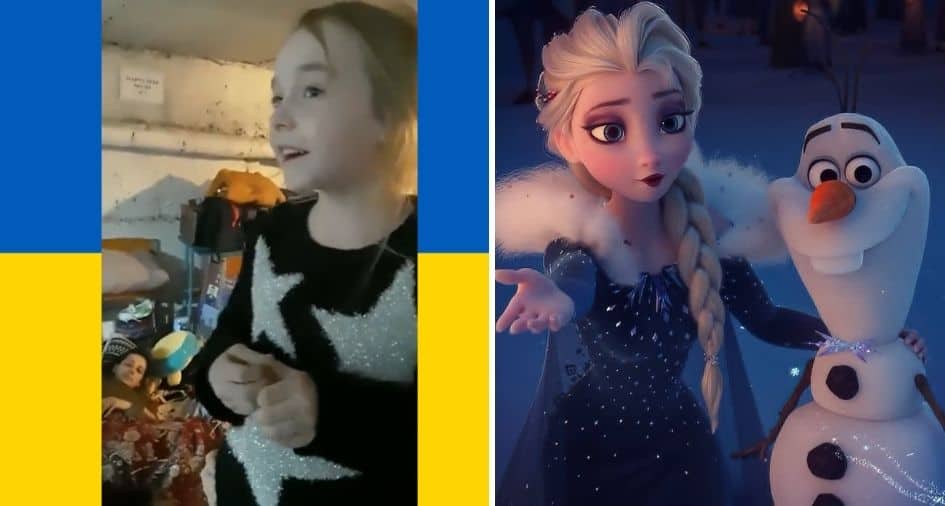 Ukraine Child Sings Let it Go