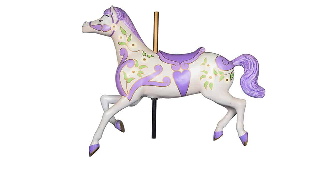 Mary Poppins Carousel Horse from the Walt Disney Archives 'Step in Time' exhibition for the 2022 D23 Expo