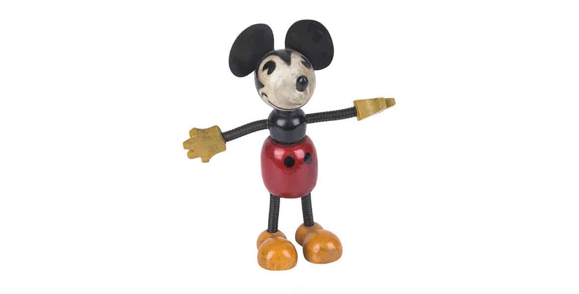 Mickey Mouse toy from the Walt Disney Archives 'Step in Time' exhibition for the 2022 D23 Expo