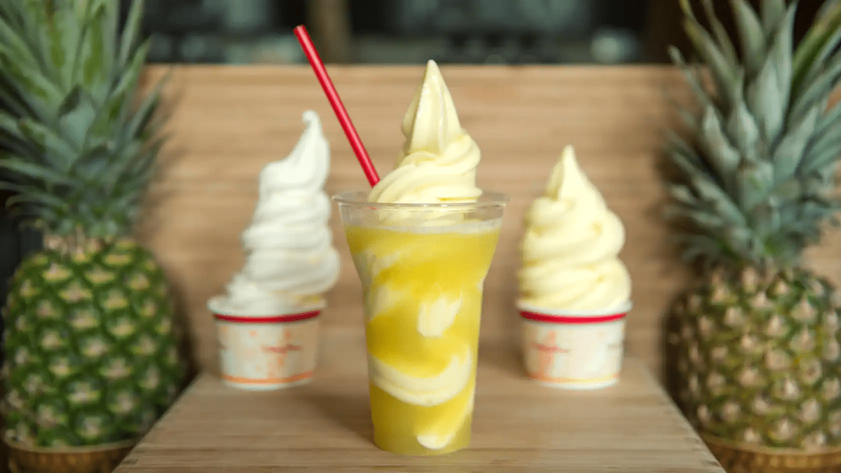 Pineapple Lanai dole whip offerings including a float