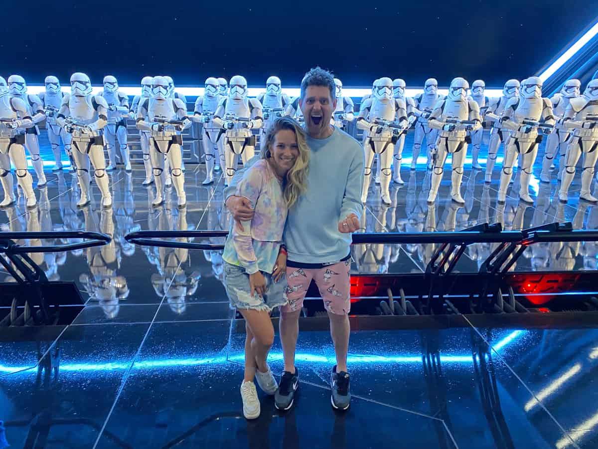 michael Bublé and luisana lopilato on rise of the resistance