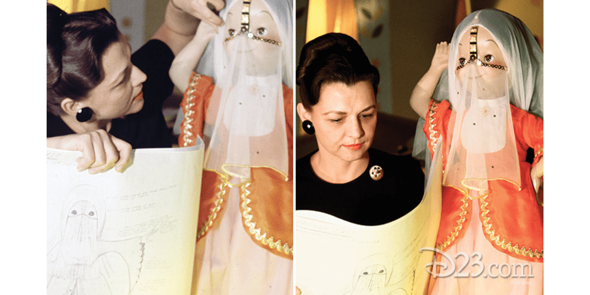 Alice Davis working on "it's a small world"